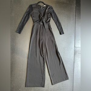 Gianni Bini Black Jumpsuit Modern Utilitarian Design
